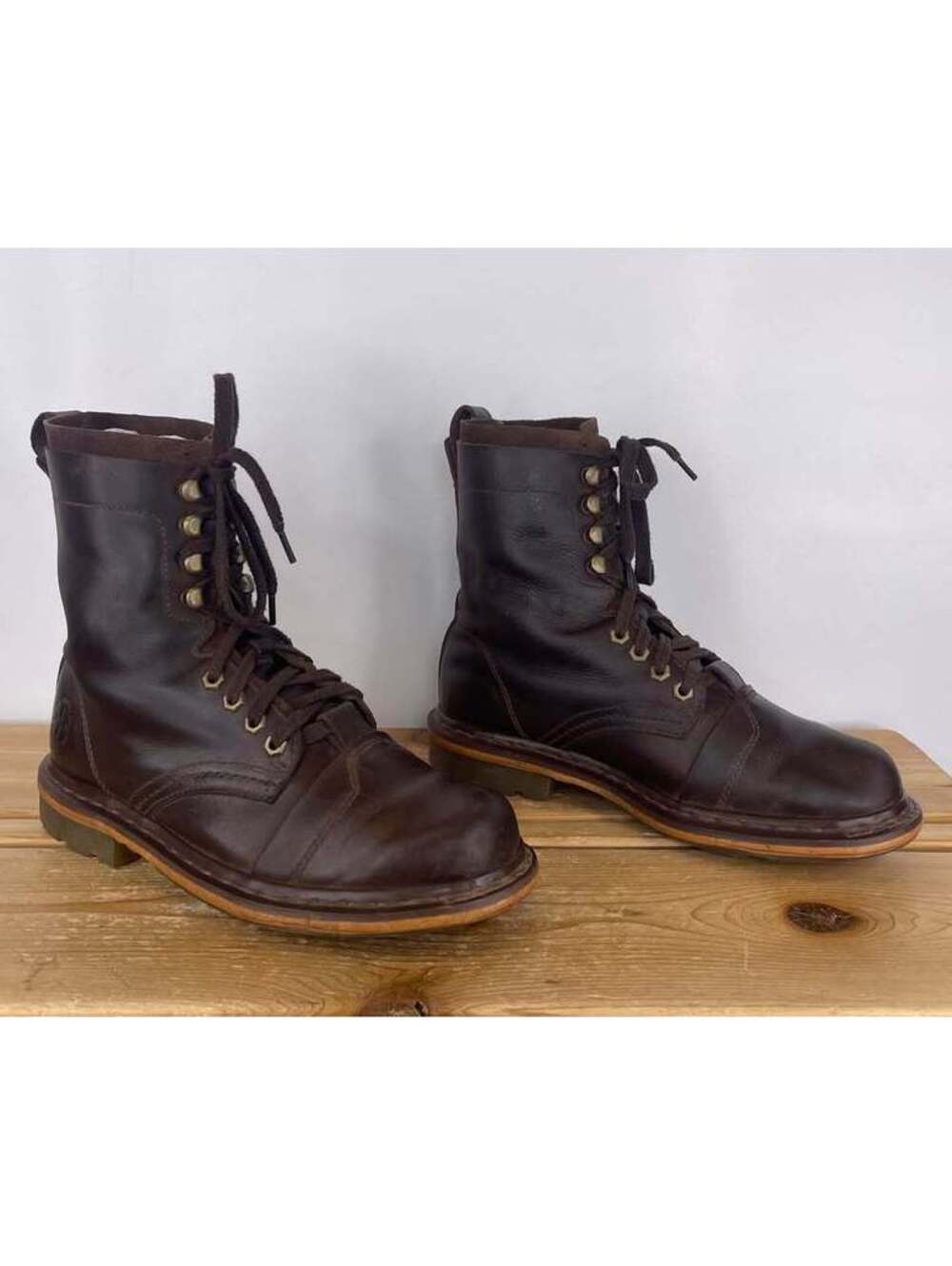 Dr. Martens Pier Dark Brown Leather Boots Men's Size 9